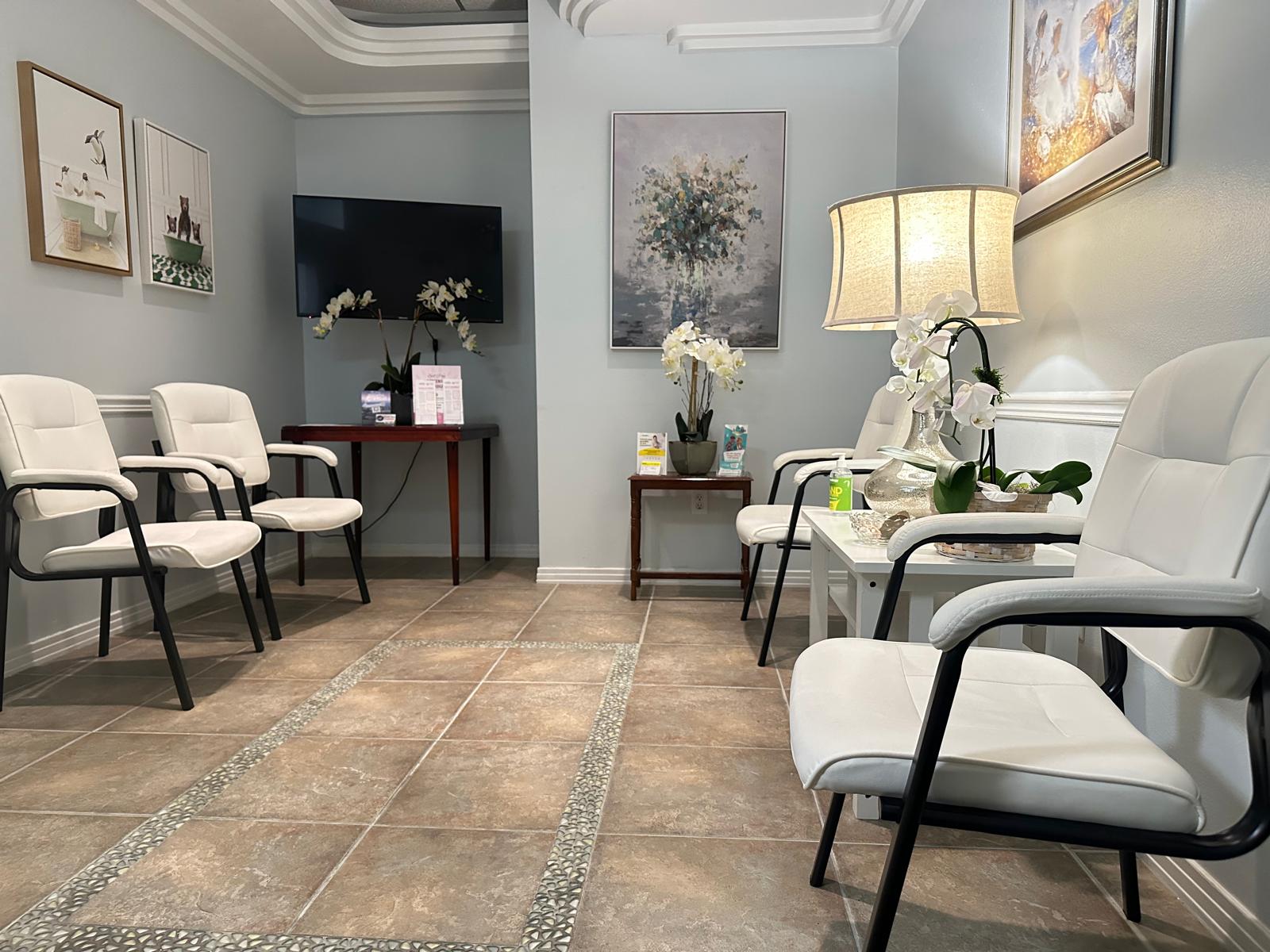 Welcoming waiting room at Nadeem Psychiatry